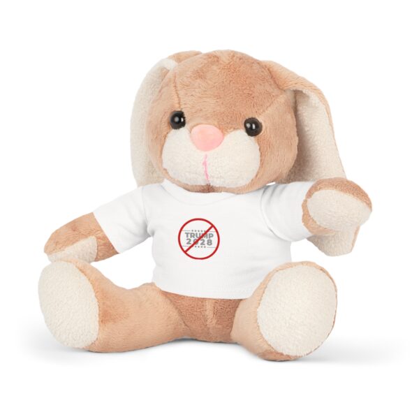 Protest Plush Toy Bear - 'No Trump 2024' T-Shirt Gift for Activists - Image 8
