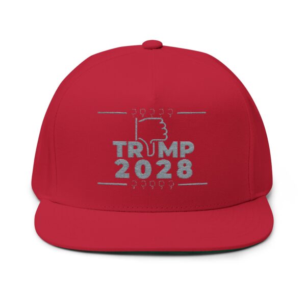 Trump 2028 Embroidered Flat Bill Cap - Image 21
