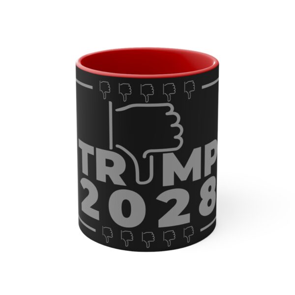 Political Humor Mug - Trump 2028 - 11oz Colorful Accent Coffee Cup - Image 2