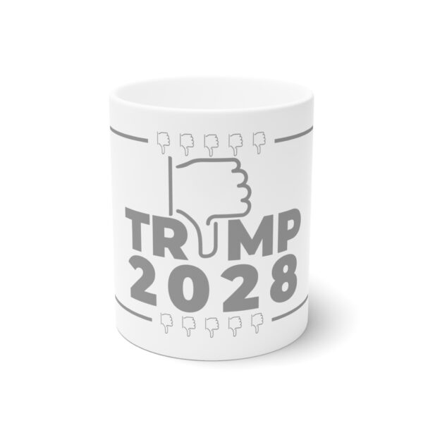 Funny Political Mug - "Trump 2028" Thumbs Down Design - Unique Gift for Election Lovers