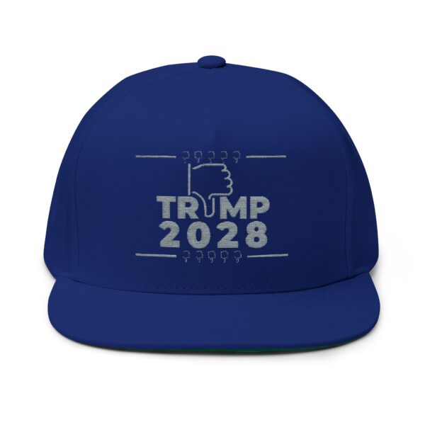 Trump 2028 Embroidered Flat Bill Cap - Image 5