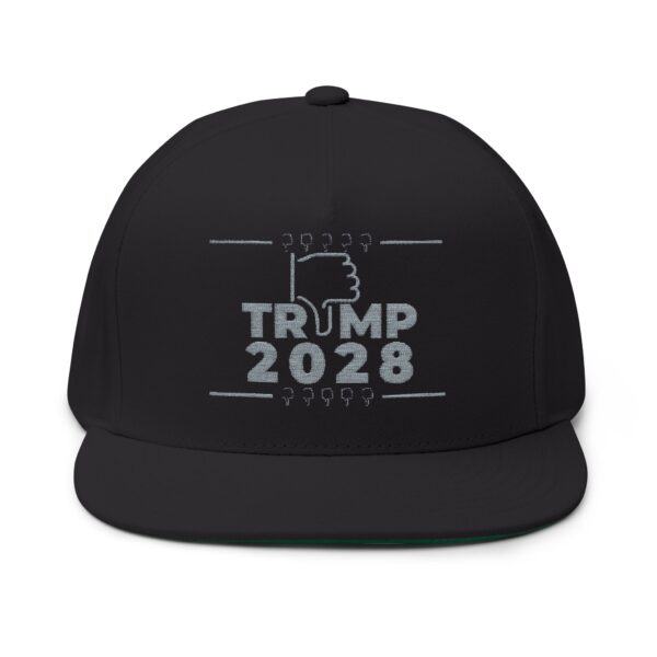 Trump 2028 Embroidered Flat Bill Cap - Image 9