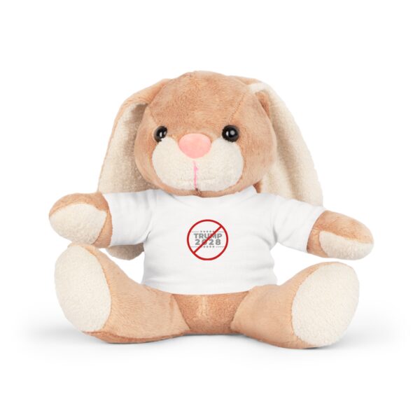Protest Plush Toy Bear - 'No Trump 2024' T-Shirt Gift for Activists - Image 7