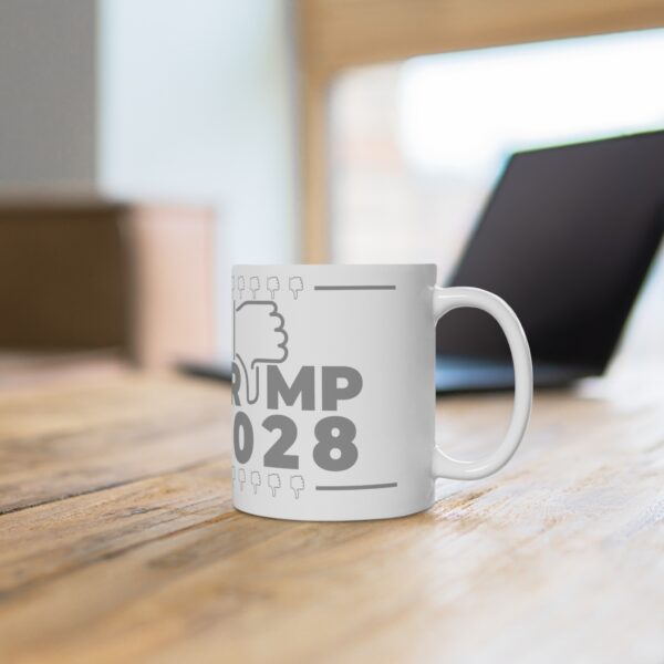 Trump 2028 Ceramic Mug - Political Protest Coffee Cup, Election Gift for Supporters - Image 4