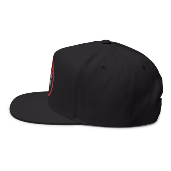 Political Statement Flat Bill Cap with Embroidered Design - No Trump 2028 - Image 3
