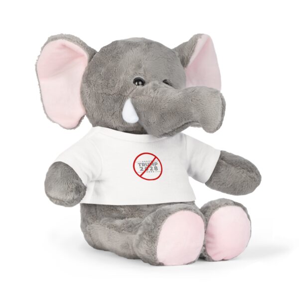 Protest Plush Toy Bear - 'No Trump 2024' T-Shirt Gift for Activists - Image 3