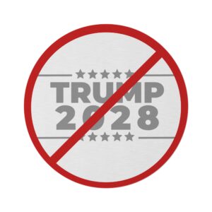 Political Statement Round Rug - No Trump 2028 Design