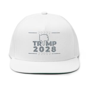 Trump 2028 Embroidered Flat Bill Cap