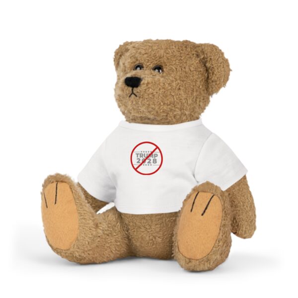 Protest Plush Toy Bear - 'No Trump 2024' T-Shirt Gift for Activists - Image 5