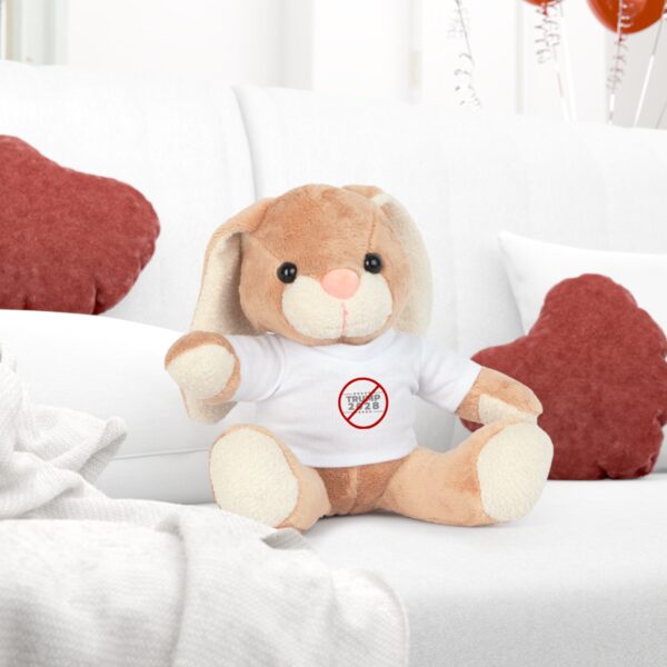 Protest Plush Toy Bear - 'No Trump 2024' T-Shirt Gift for Activists - Image 9