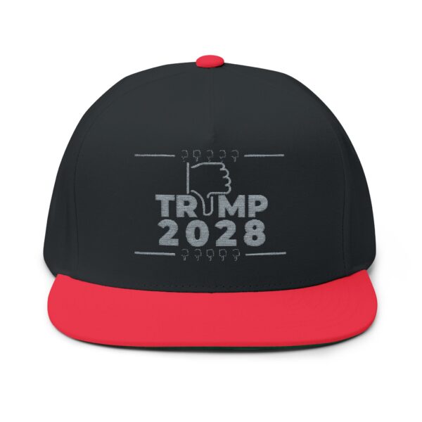 Trump 2028 Embroidered Flat Bill Cap - Image 17