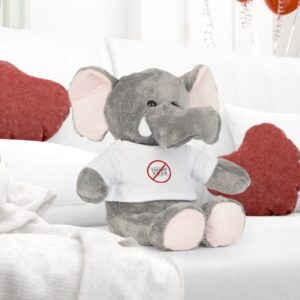 Protest Plush Toy Bear - 'No Trump 2024' T-Shirt Gift for Activists