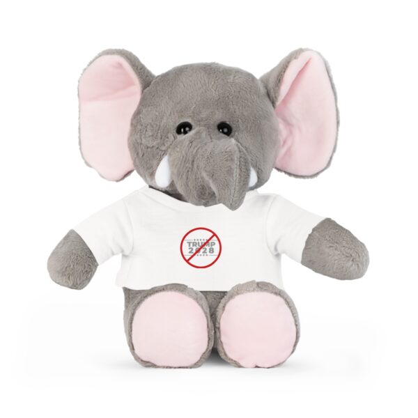 Protest Plush Toy Bear - 'No Trump 2024' T-Shirt Gift for Activists - Image 2