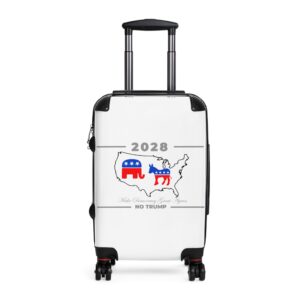 Political Themed Suitcase - 2028 Election Travel Luggage with GOP and Dem Design