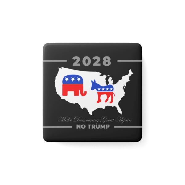 Porcelain Magnet – Make Democracy Great Again