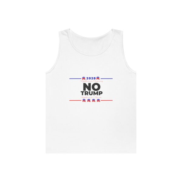 Political Statement Tank Top - 'NO TRUMP 2028' Unisex Heavy Cotton