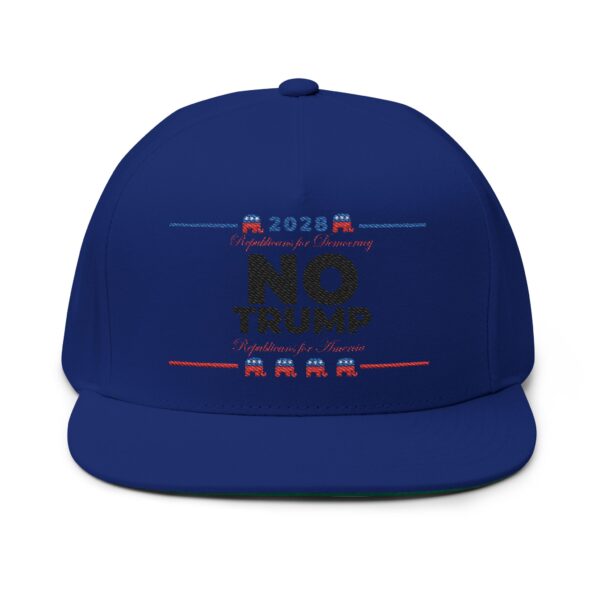 Republicans 2028 Embroidered Flat Bill Cap - Image 5
